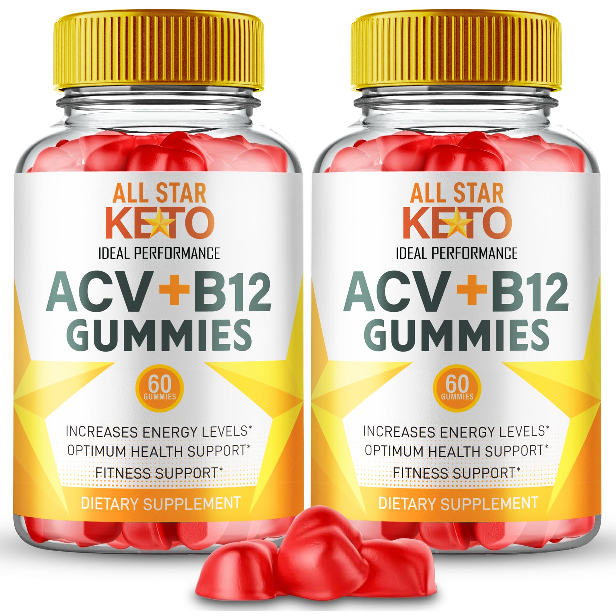 IDEAL PERFORMANCE All Star Keto Gummies front pack, a convenient keto snack for on-the-go cravings.