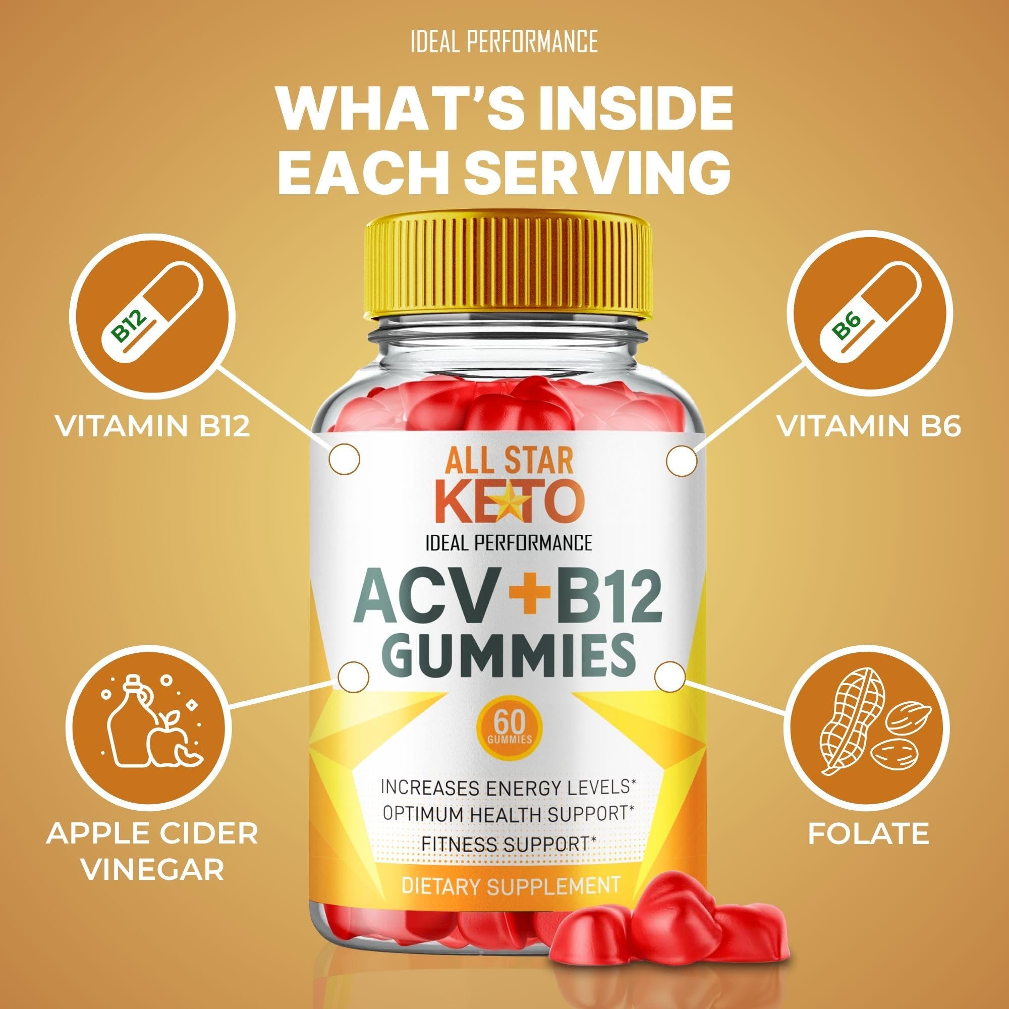 IDEAL PERFORMANCE All Star Keto Gummies snack usage featuring someone enjoying a gummy.