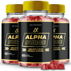 IDEAL PERFORMANCE Alpha Surge Gummies bottle front view for men