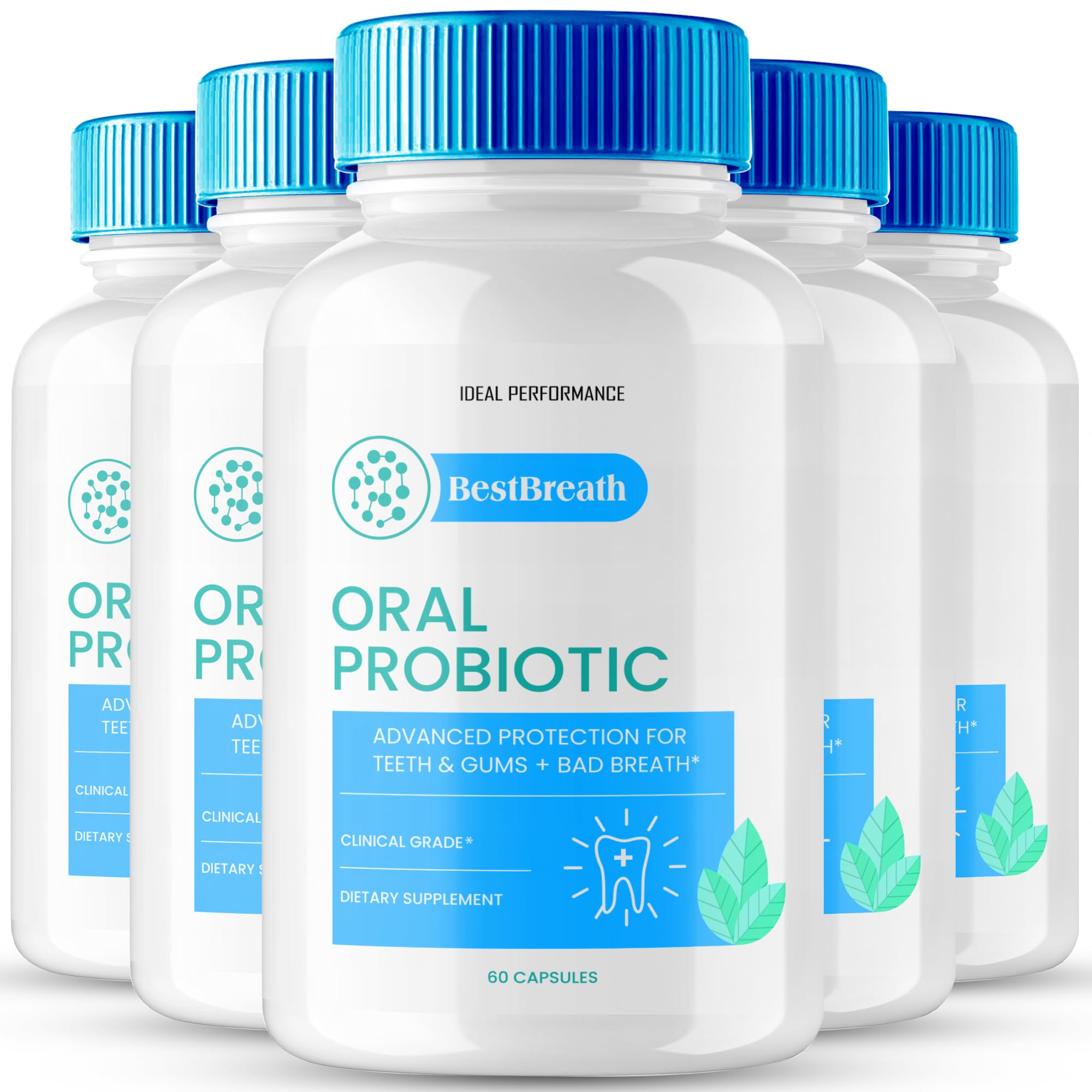 IDEAL PERFORMANCE Best Breath capsules bottle boosts daily oral health support.