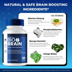 Dispenser of IDEAL PERFORMANCE Bio Brain capsules for easy daily use