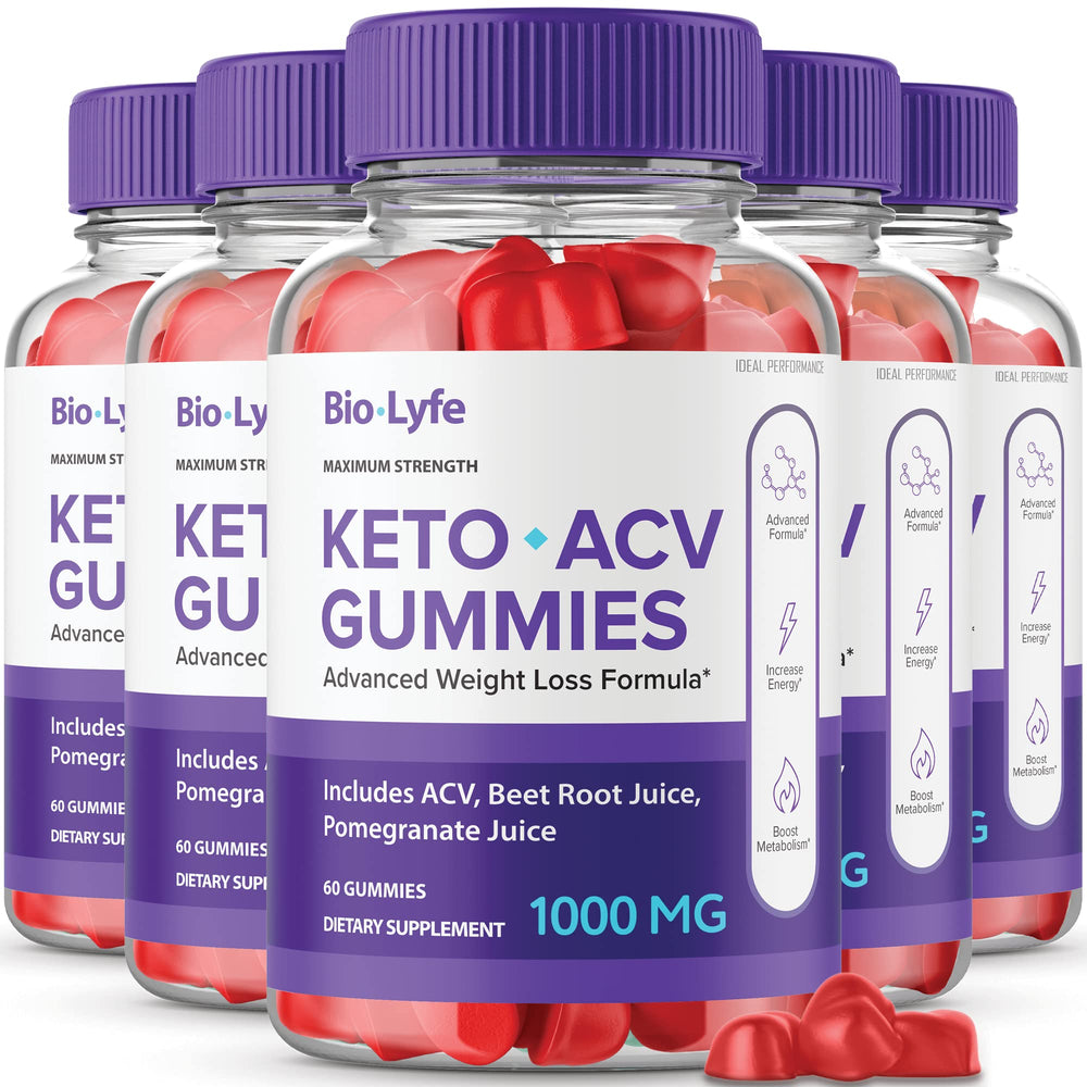 IDEAL PERFORMANCE Biolyfe Keto ACV gummies bottle promotes daily energy support
