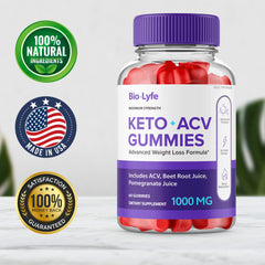 IDEAL PERFORMANCE Biolyfe Keto ACV gummies label confirms vegan, gluten-free ingredients