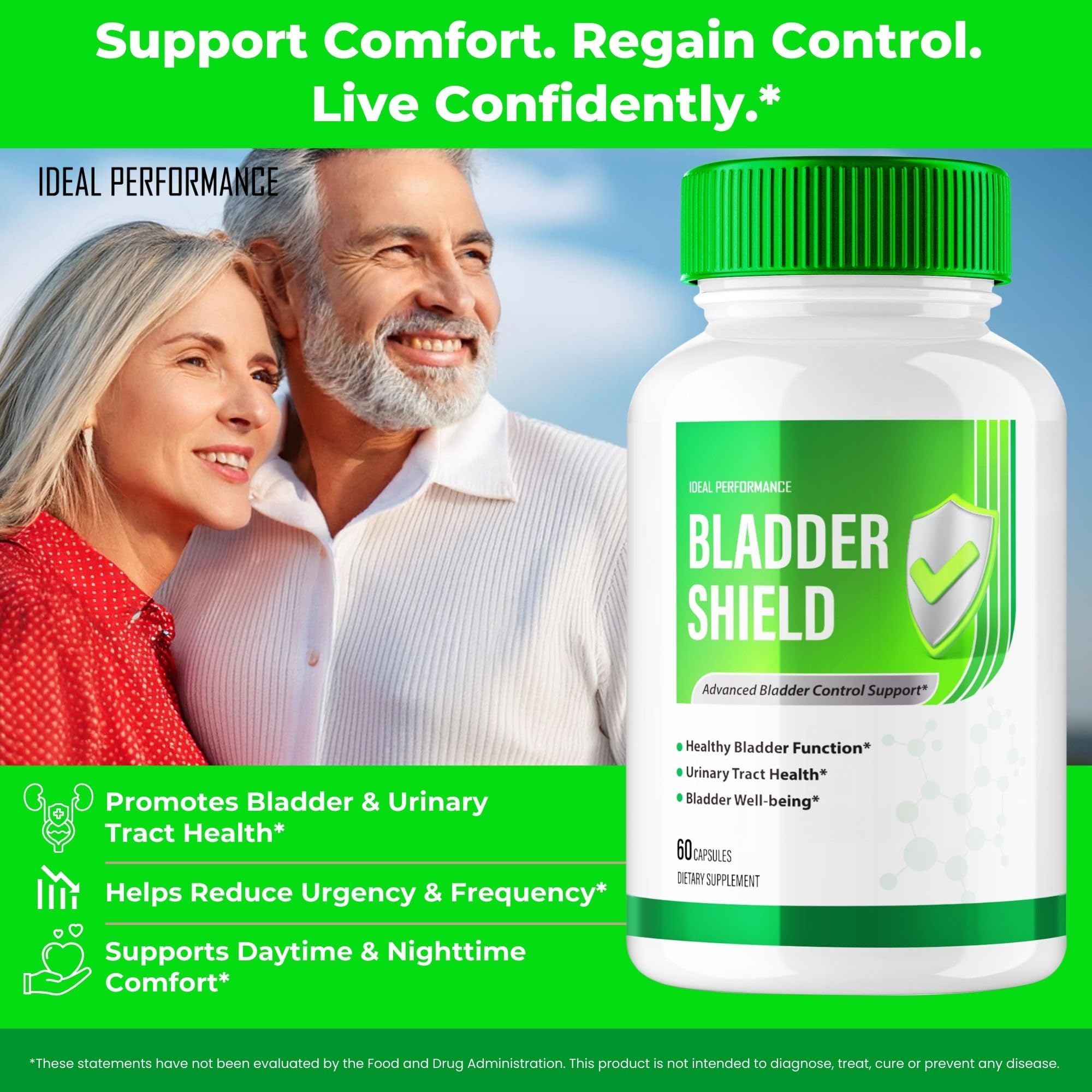 IDEAL PERFORMANCE Bladder Shield packaging open reveals capsules ready for use