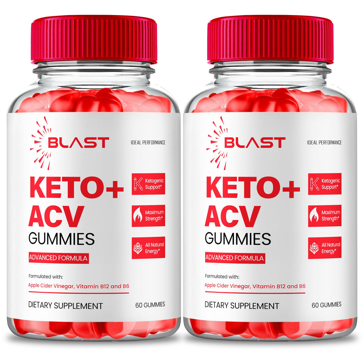 IDEAL PERFORMANCE Blast Keto ACV Gummies bottle for daily energy support and keto friendly snacking
