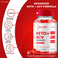 IDEAL PERFORMANCE Blast Keto ACV Gummies packaging box for travel friendly use