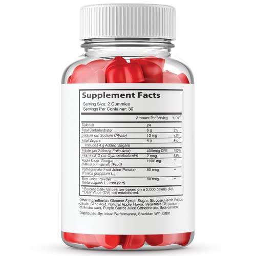 IDEAL PERFORMANCE Blast Keto ACV Gummies packshot displays value and compact packaging