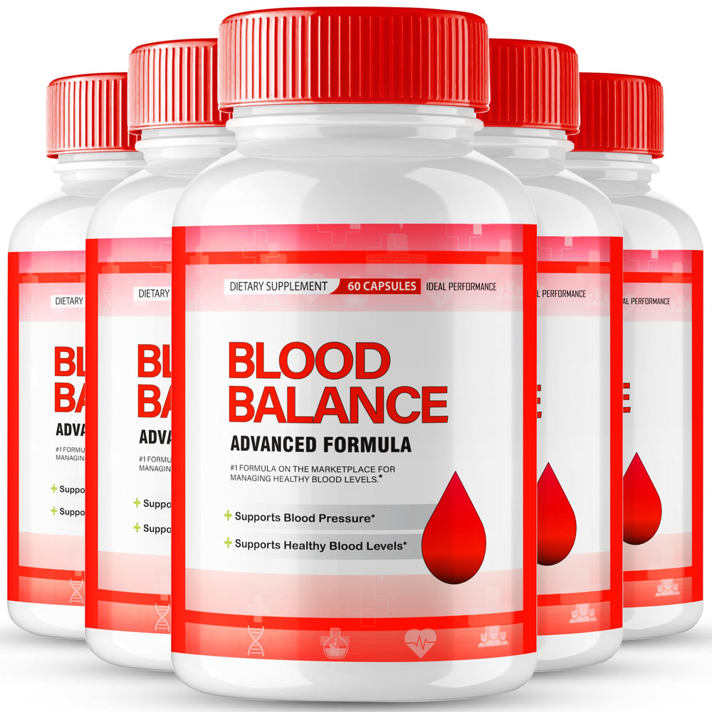 IDEAL PERFORMANCE Blood Balance bottle pour showcases easy-to-take capsules for daily wellness.