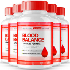 IDEAL PERFORMANCE Blood Balance bottle pour showcases easy-to-take capsules for daily wellness.