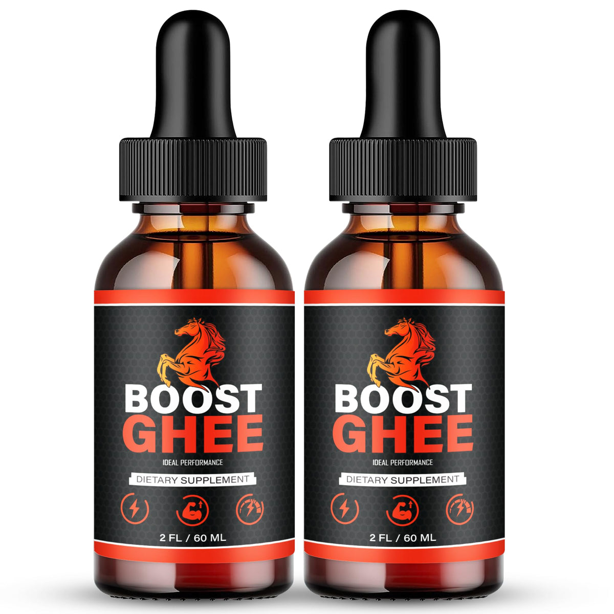 Boost Ghee Drops bottle on a clean surface signals easy daily energy.