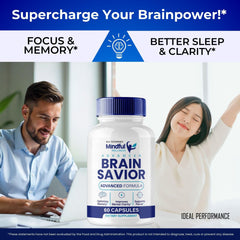 IDEAL PERFORMANCE Brain Savior capsules in hand suggesting easy daily use