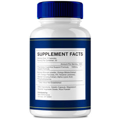 IDEAL PERFORMANCE Brainxcell bottle back label detailing ingredients for informed use