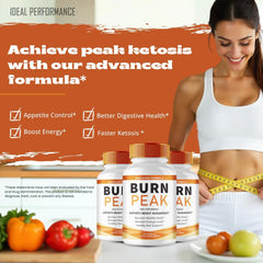 IDEAL PERFORMANCE Burn Peak capsules front view suggests premium, trusted branding