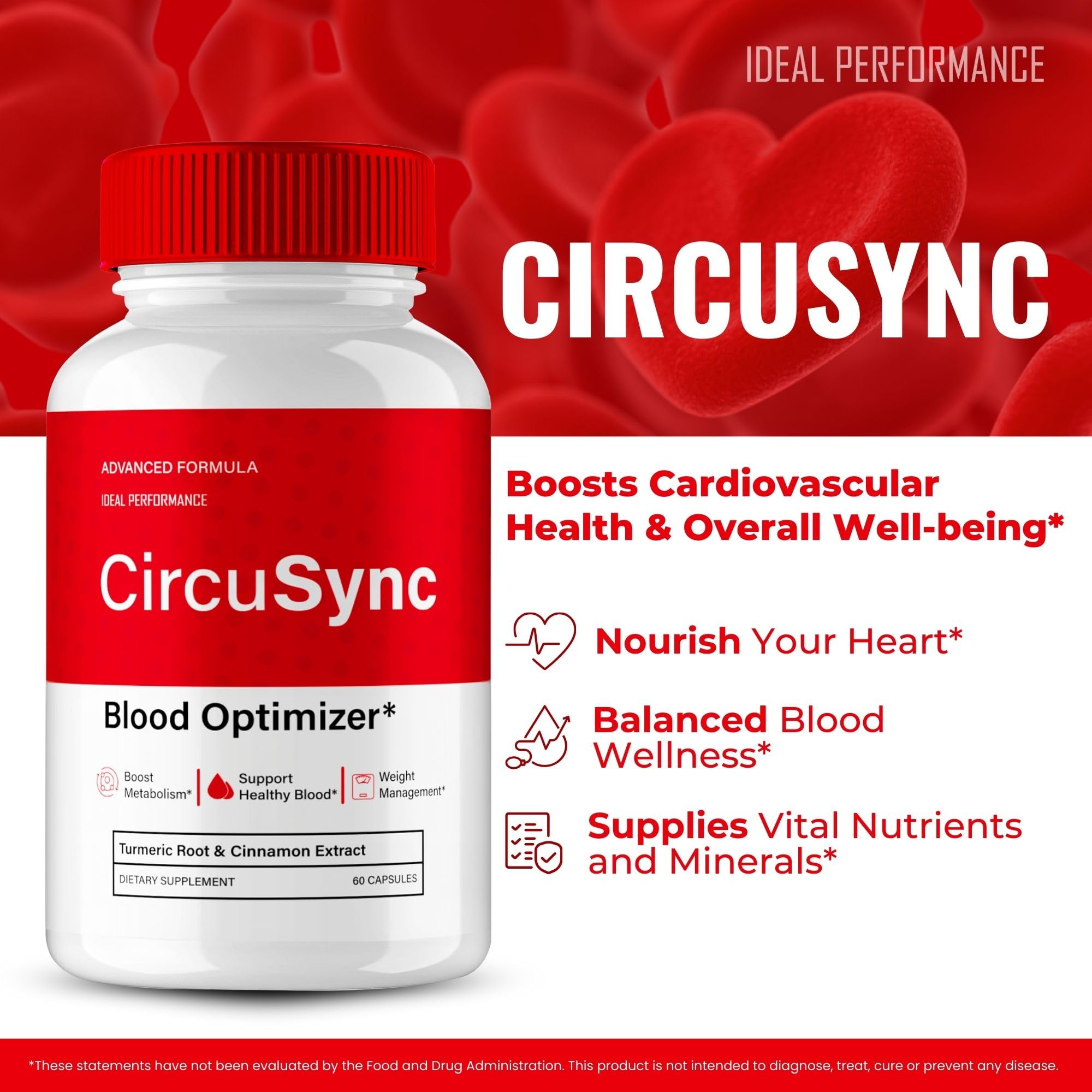 IDEAL PERFORMANCE Circu Sync capsules dosage pills for easy daily routine.