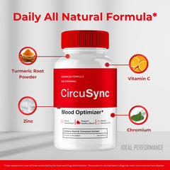 IDEAL PERFORMANCE Circu Sync capsules with water showing easy swallowing.