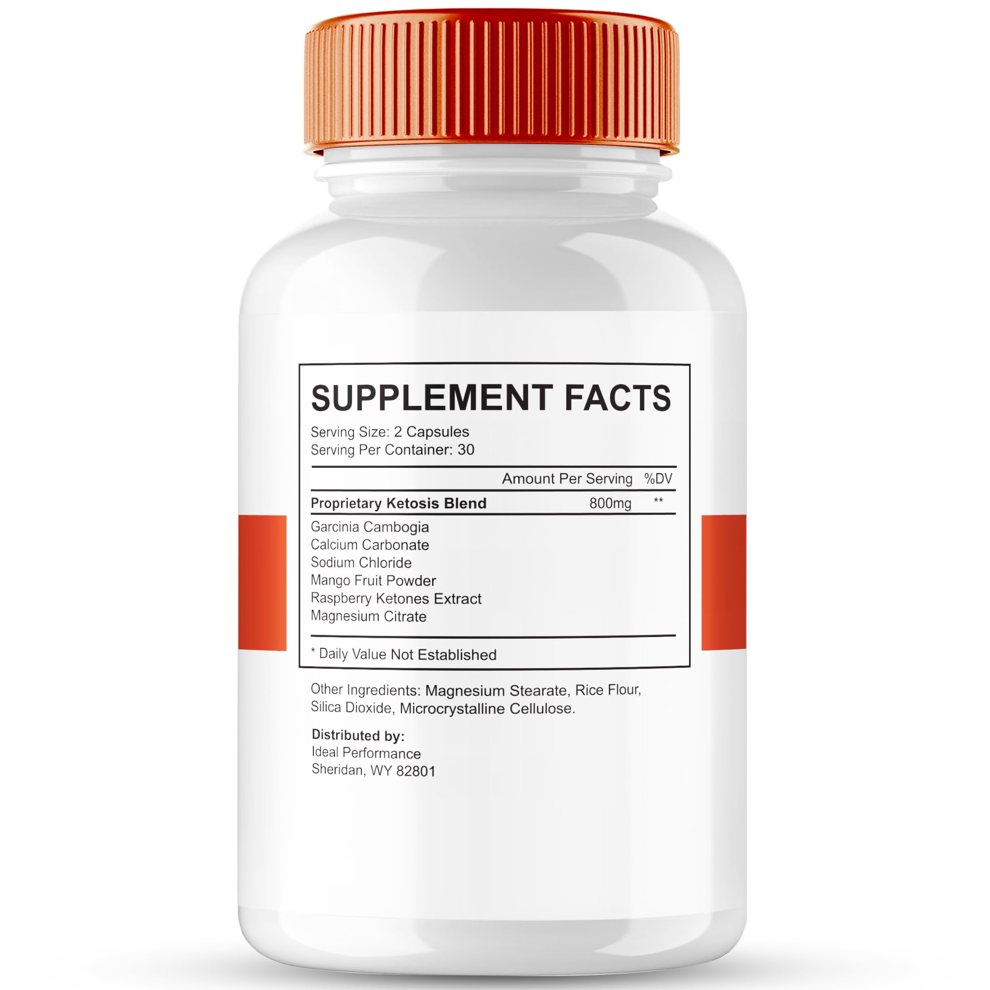 IDEAL PERFORMANCE Citrus Burn Capsules close-up shows smooth, easy-to-swallow pills.