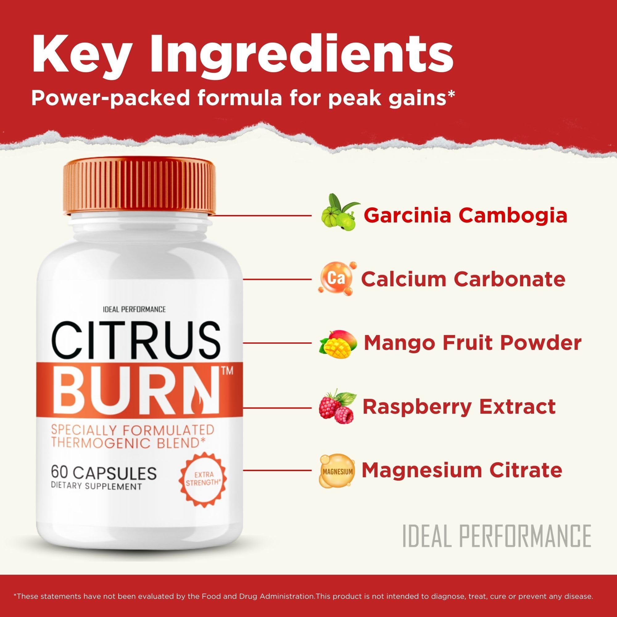 IDEAL PERFORMANCE Citrus Burn on kitchen counter ready for daily intake.