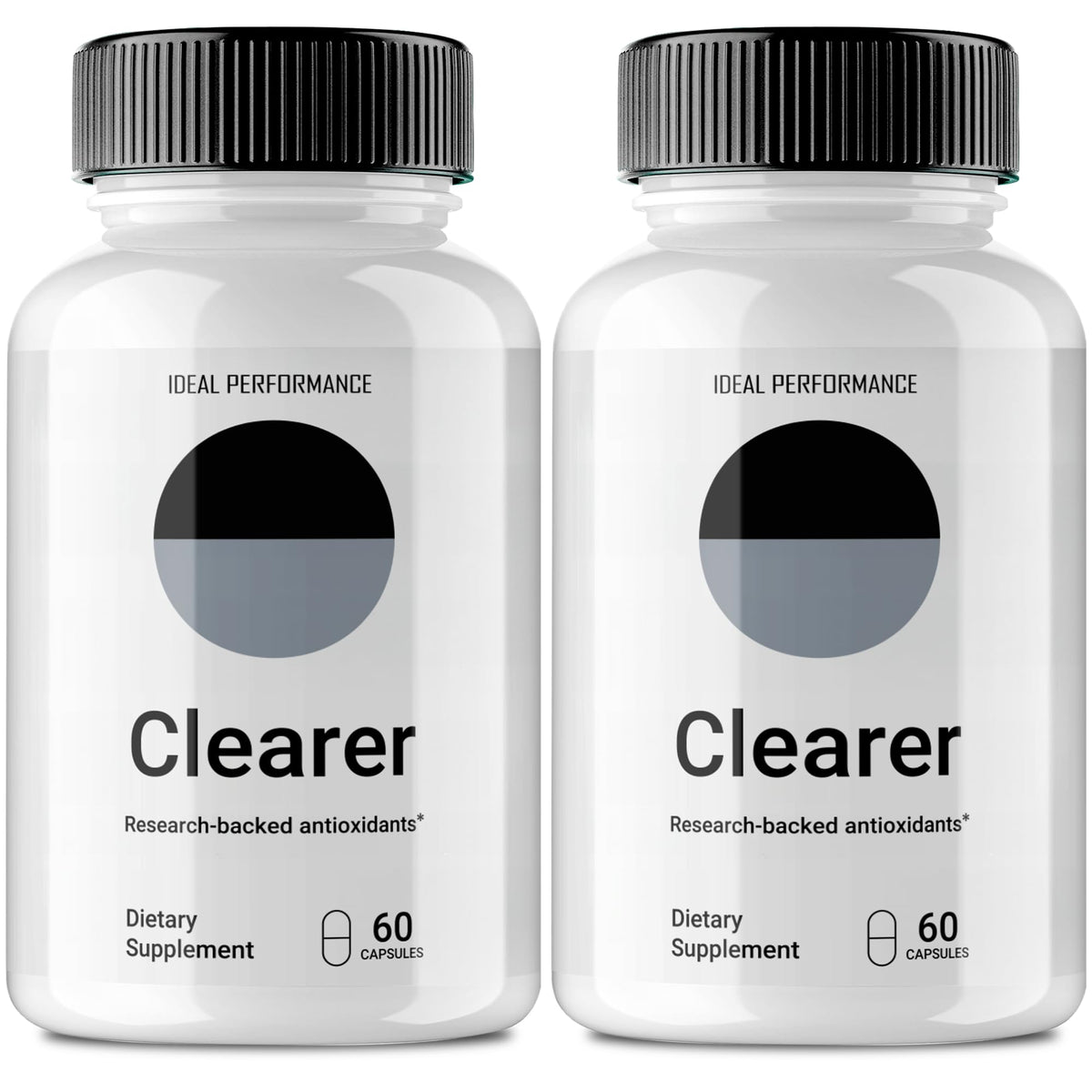 IDEAL PERFORMANCE Clearer Vision bottle front for daily eye support.
