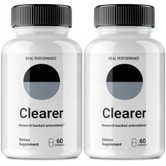 IDEAL PERFORMANCE Clearer Vision bottle front for daily eye support.