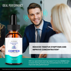 IDEAL PERFORMANCE Cortexi drops integrated into morning routine for consistency.