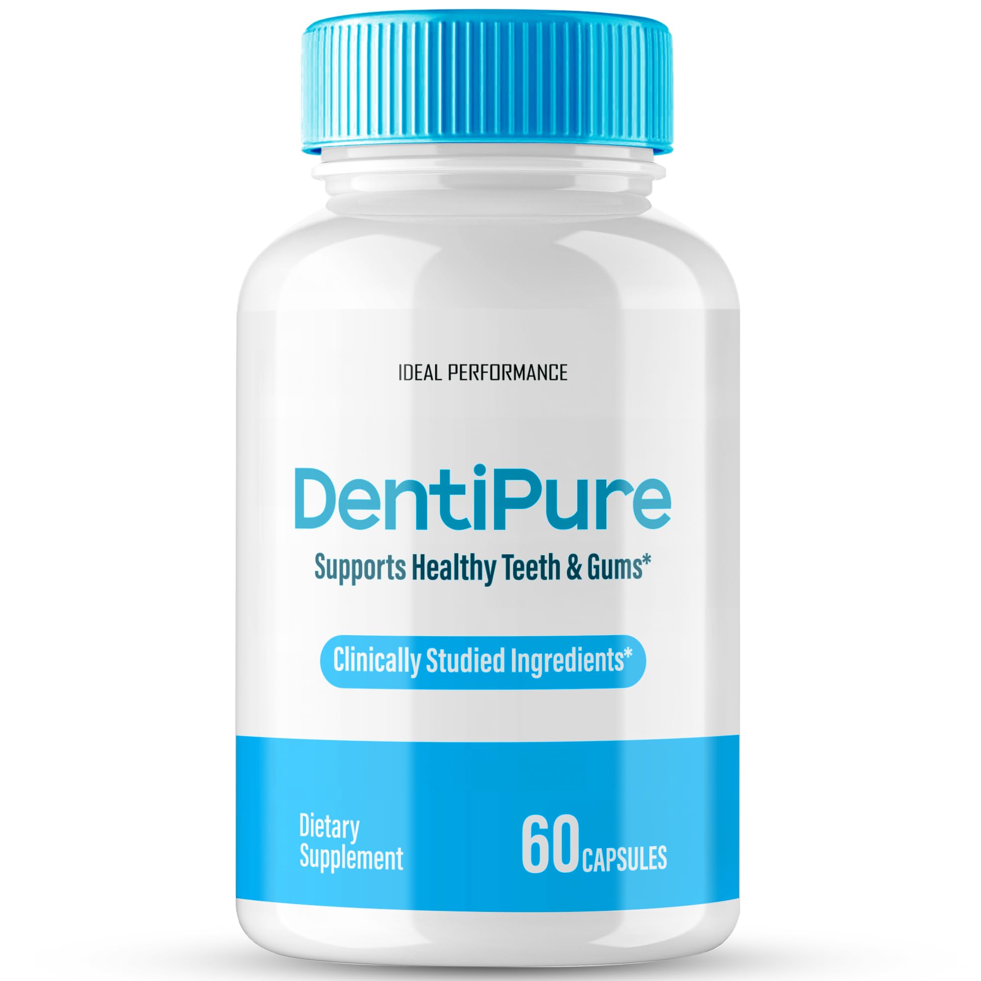 IDEAL PERFORMANCE Dentipure capsules support daily oral care for teeth and gums.