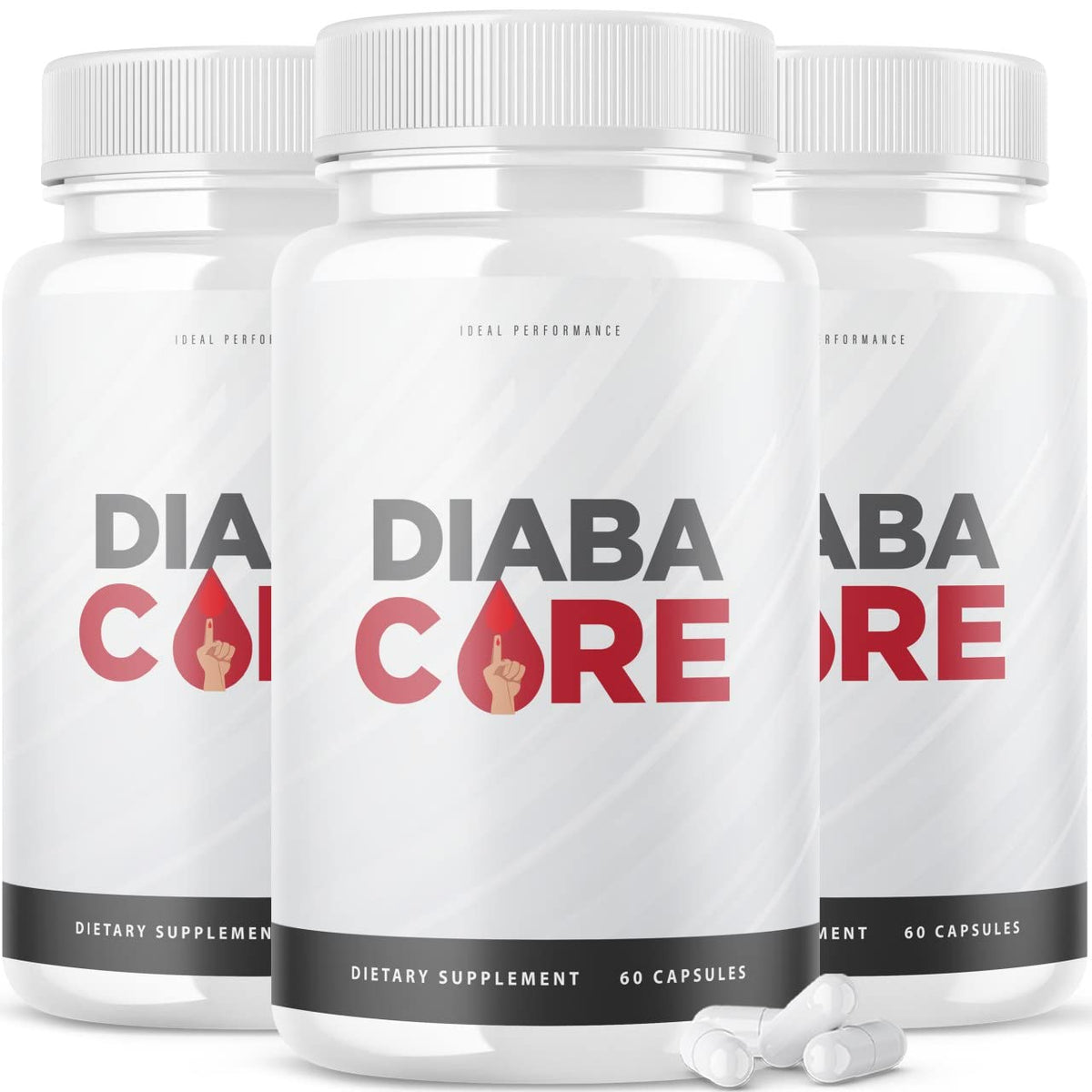 IDEAL PERFORMANCE Diabacore 3-pack bottle front for daily wellness routine