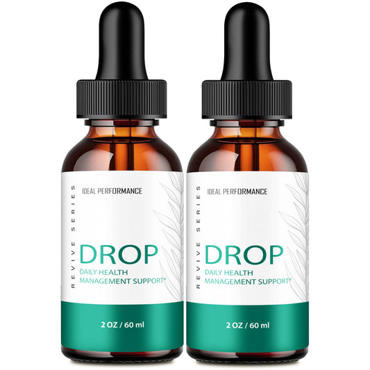 IDEAL PERFORMANCE Drop The Pounds Drops bottle highlights keto liquid formula for active lifestyles
