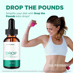 IDEAL PERFORMANCE Drop The Pounds Drops twist-cap demonstrates easy reseal after gym sessions.