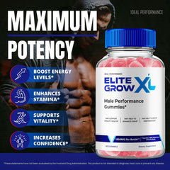 IDEAL PERFORMANCE Elite Grow XL gummies in a gym lifestyle setting
