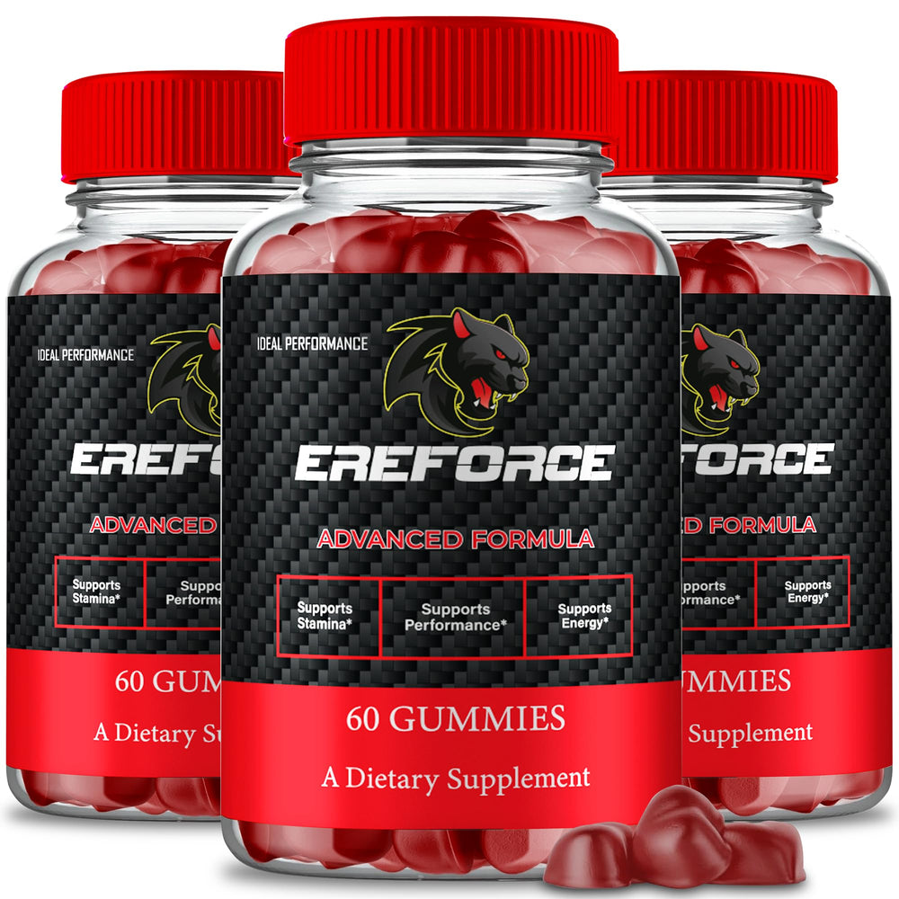 IDEAL PERFORMANCE Ereforce Gummies bottle front for daily wellness support.