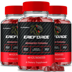 IDEAL PERFORMANCE Ereforce Gummies bottle front for daily wellness support.