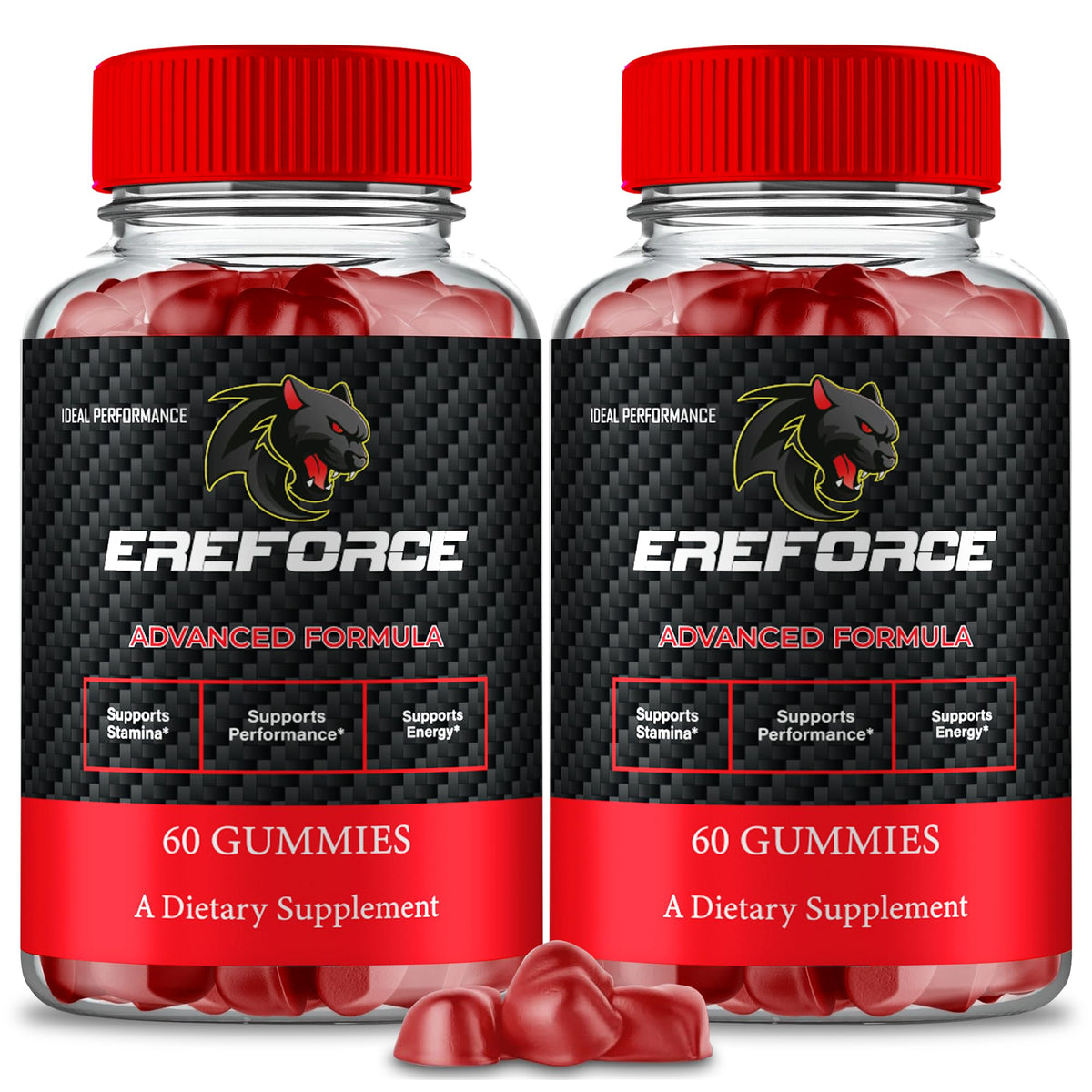IDEAL PERFORMANCE Ereforce Gummies bottle for convenient daily wellness support.