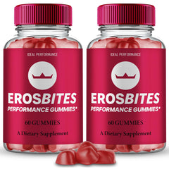 IDEAL PERFORMANCE Eros Bites Gummies bottle supports all-natural daily wellness.