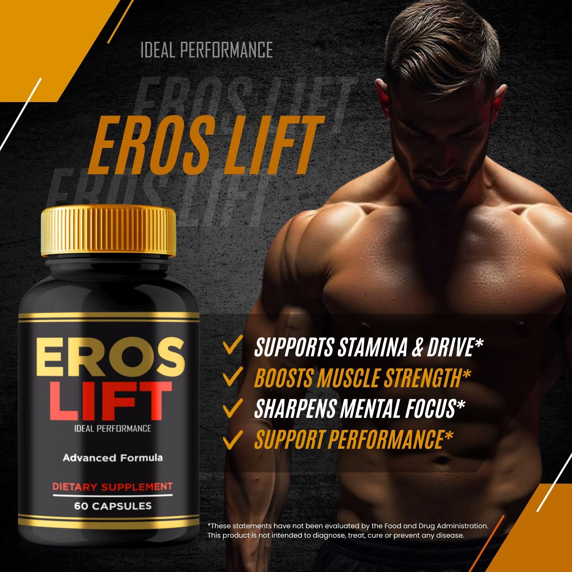 IDEAL PERFORMANCE Eros Lift capsules foil seal ensures freshness.