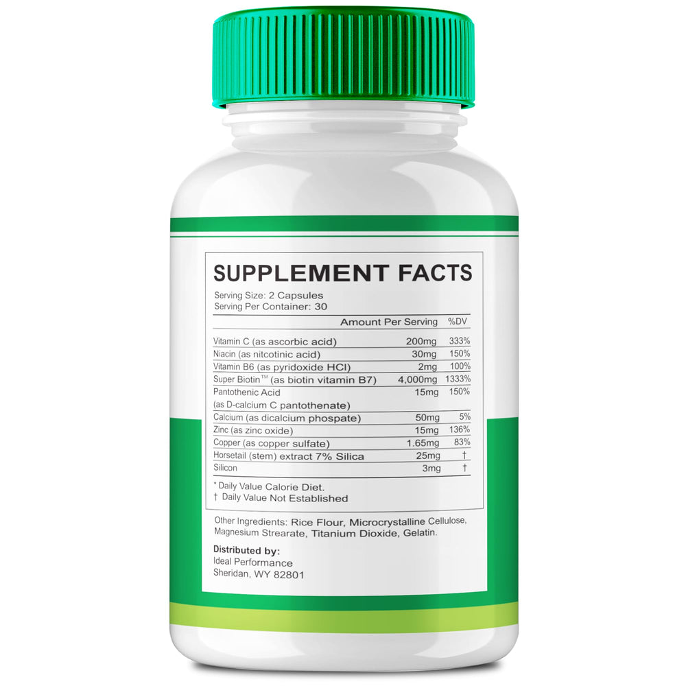 IDEAL PERFORMANCE Flexigenics bottle label close-up for informed choice.