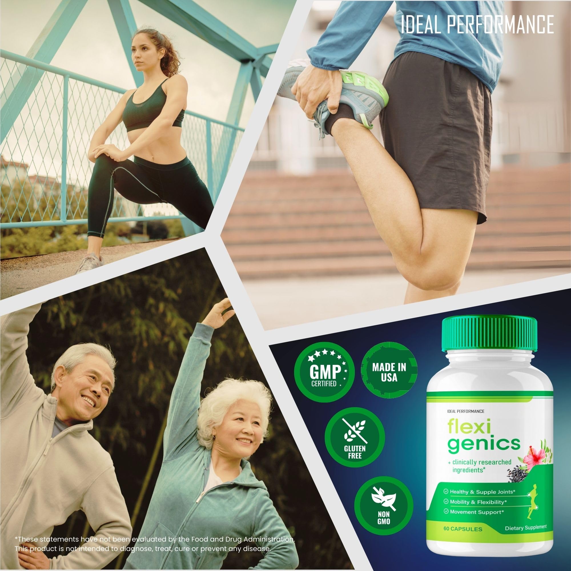 IDEAL PERFORMANCE Flexigenics bottle in daily routine setting.