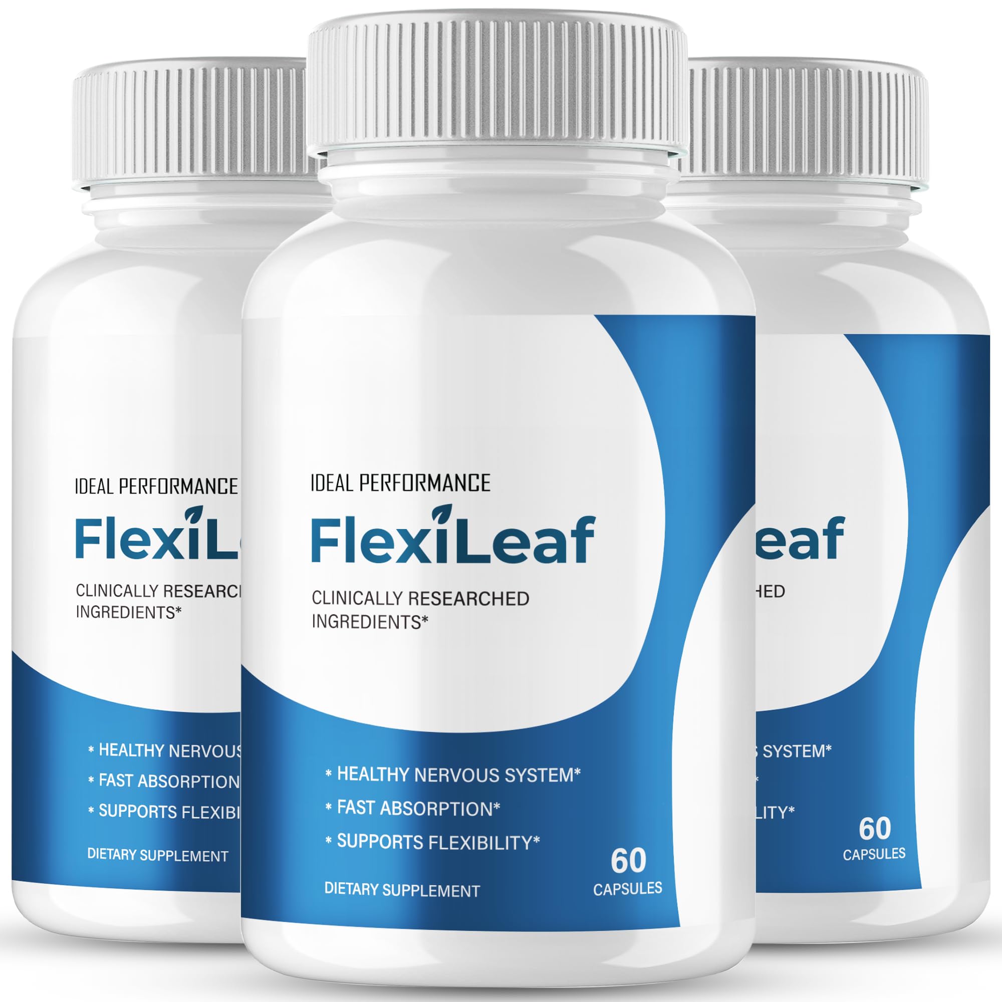 IDEAL PERFORMANCE Flexileaf capsules bottle displaying all-natural joint support potential