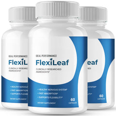 IDEAL PERFORMANCE Flexileaf capsules bottle displaying all-natural joint support potential