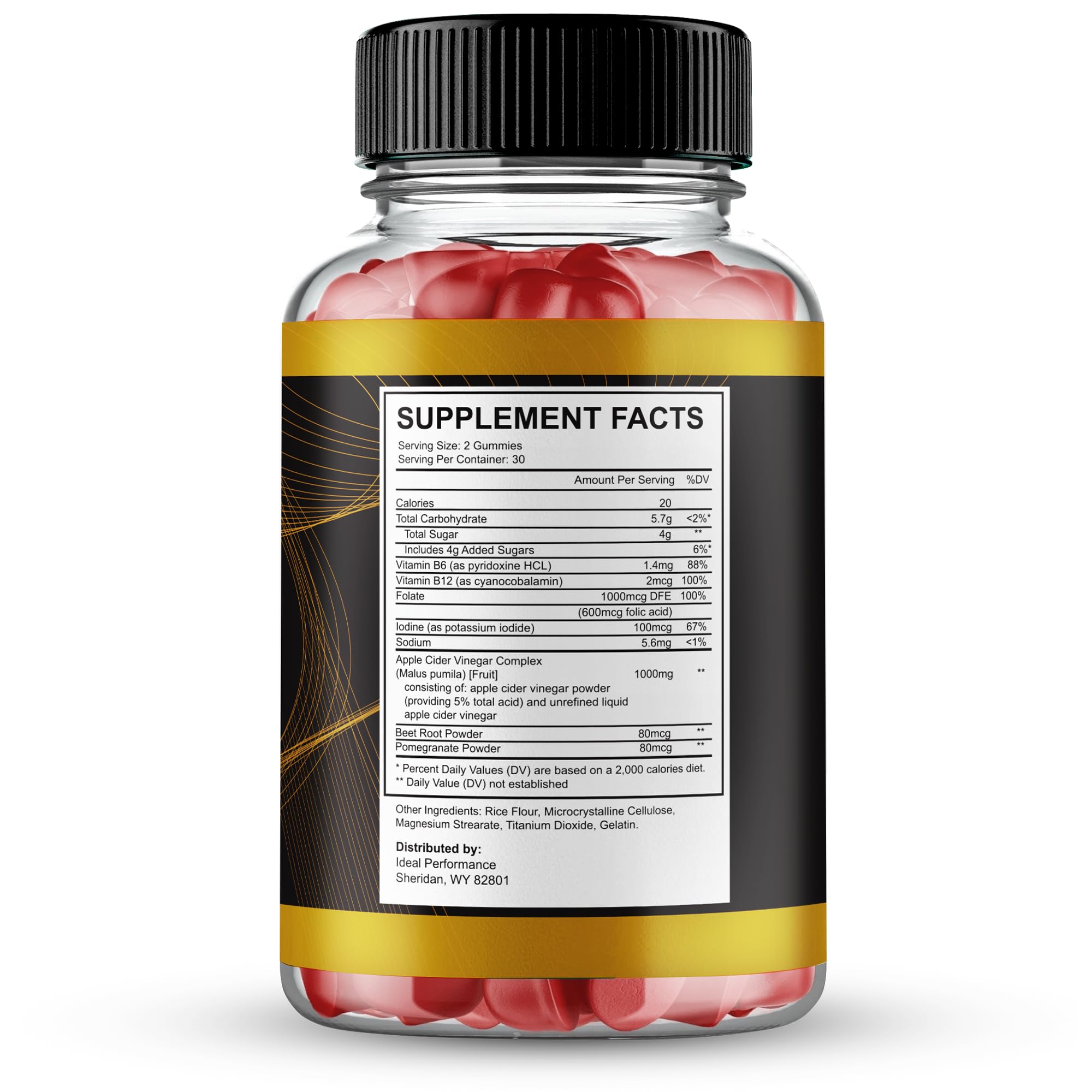 IDEAL PERFORMANCE Fluxactive Complete Gummies close-up showing chewy texture for daily routine