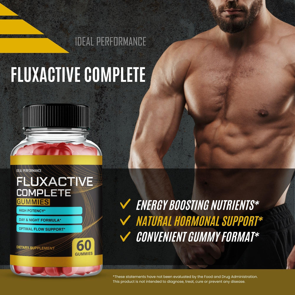 IDEAL PERFORMANCE Fluxactive Complete Gummies ingredients list closeup