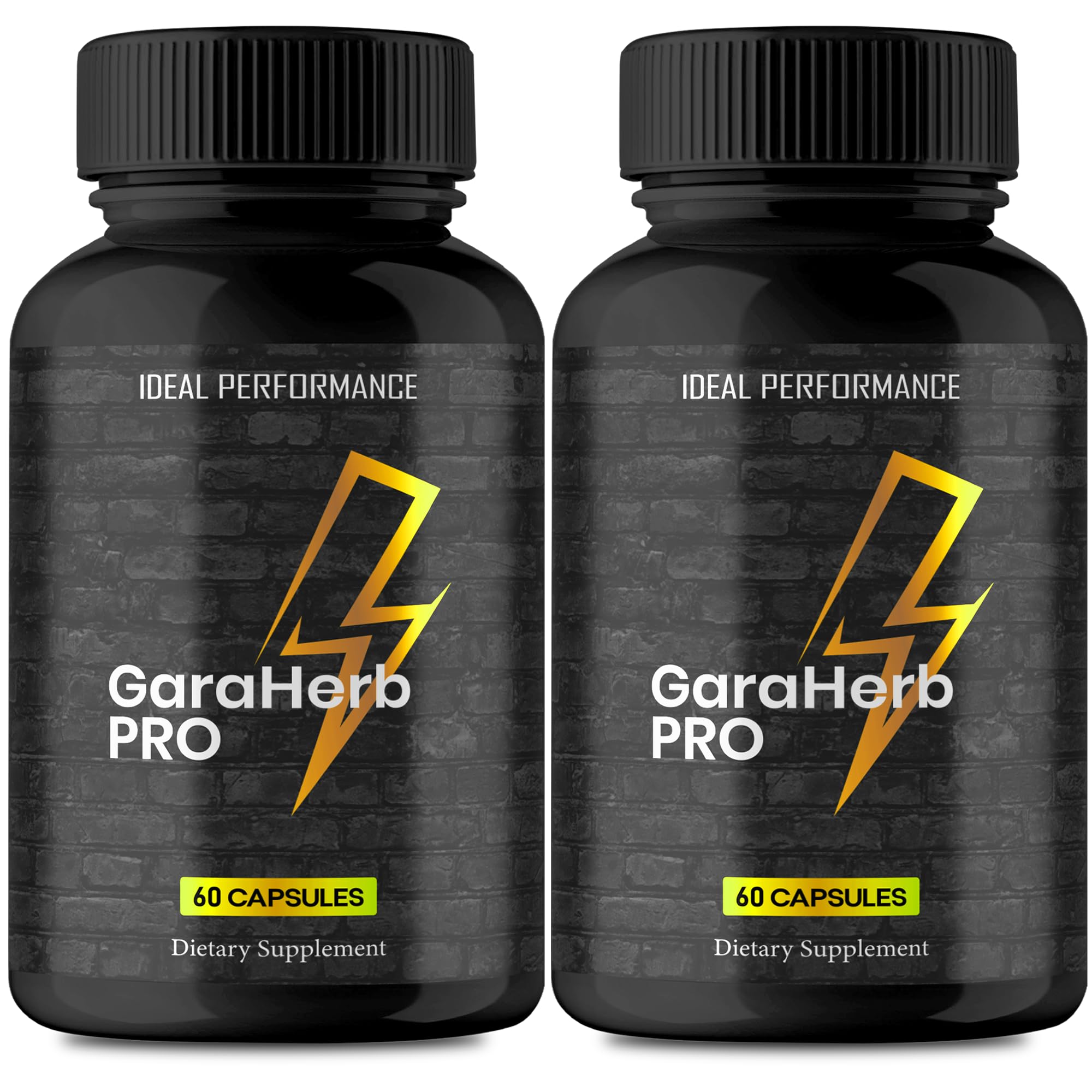 IDEAL PERFORMANCE Garaherb bottle highlighting the maximum strength formula for daily energy