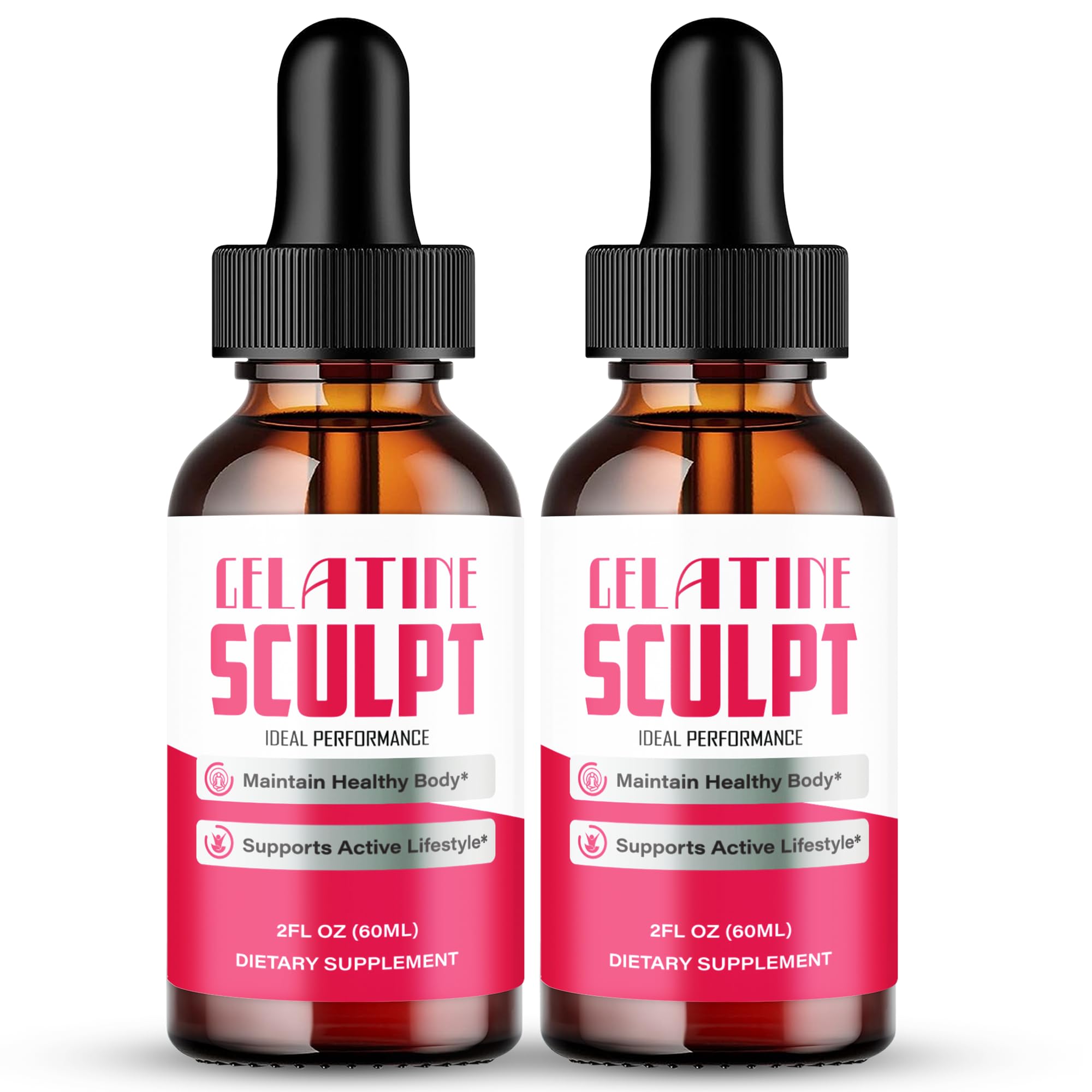 IDEAL PERFORMANCE Gelatine Sculpt Drops bottle front view for keto-friendly daily support