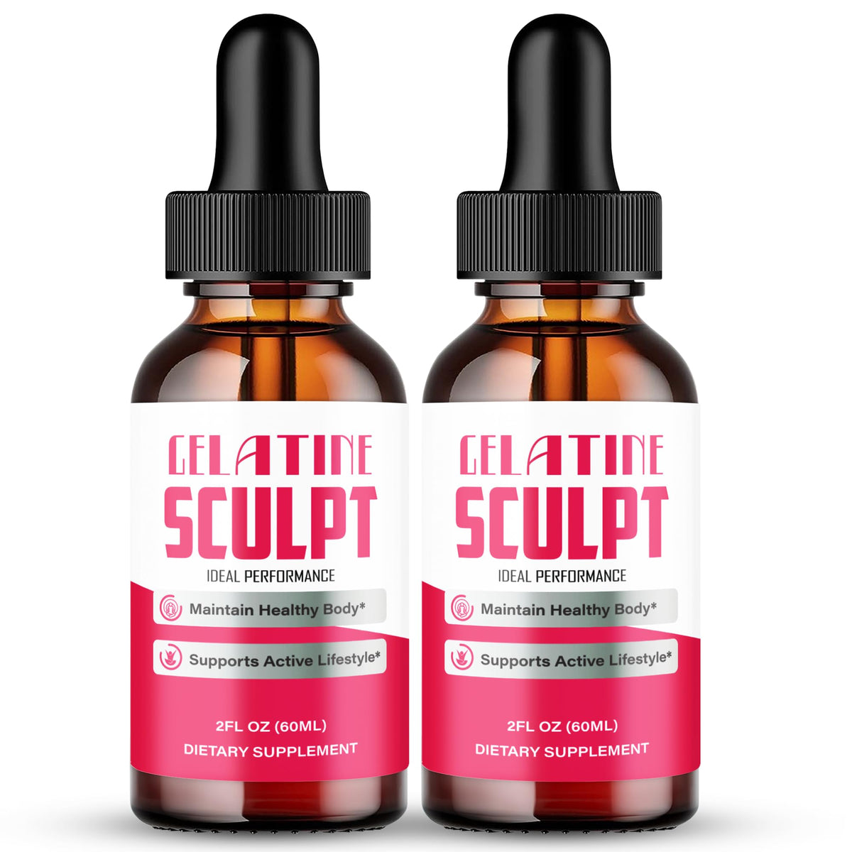 IDEAL PERFORMANCE Gelatine Sculpt Drops bottle front view for keto-friendly daily support