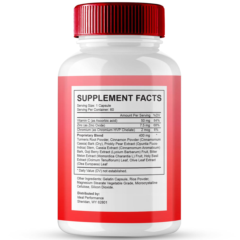 IDEAL PERFORMANCE Gluco Extend packaging showing all natural formula.