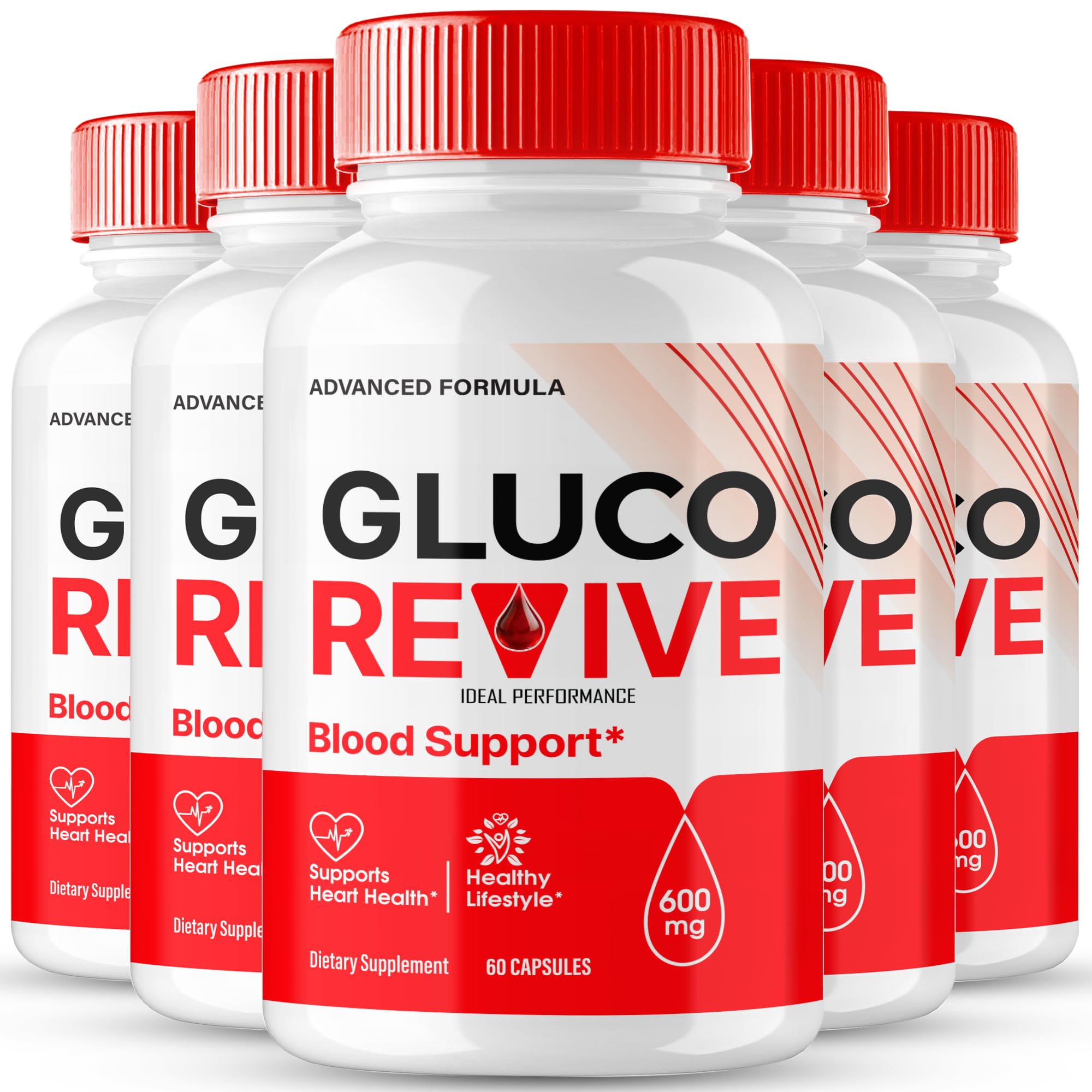 IDEAL PERFORMANCE Gluco Revive pills bottle for daily energy support.