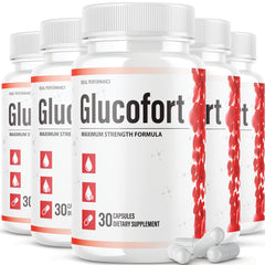 IDEAL PERFORMANCE Glucofort bottle close-up with easy daily capsules.