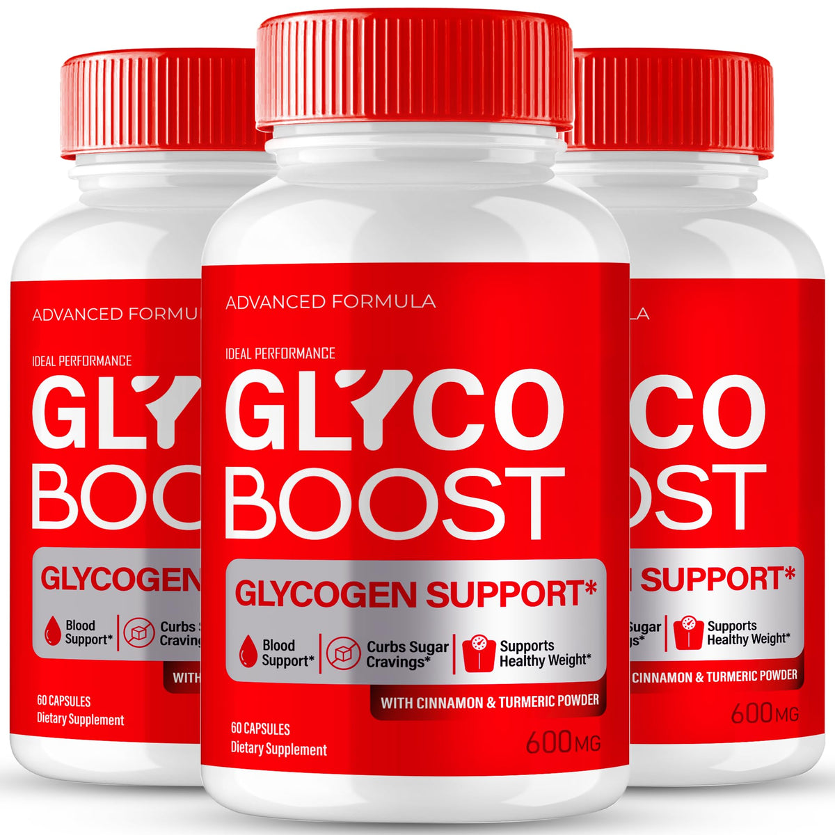 IDEAL PERFORMANCE Glyco Boost Blood capsules bottle showcasing natural circulatory wellness support.