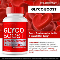 IDEAL PERFORMANCE Glyco Boost Blood capsules pour showing simple daily intake.