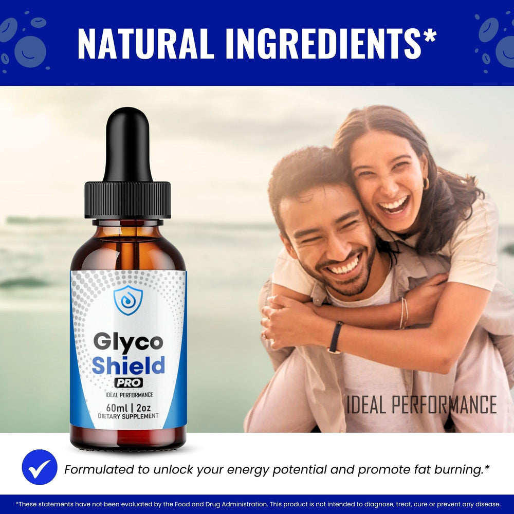 IDEAL PERFORMANCE Glyco Shield Drops premium packaging on shelf.