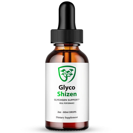 IDEAL PERFORMANCE Glyco Shizen Drops bottle front view highlighting premium all-natural liquid